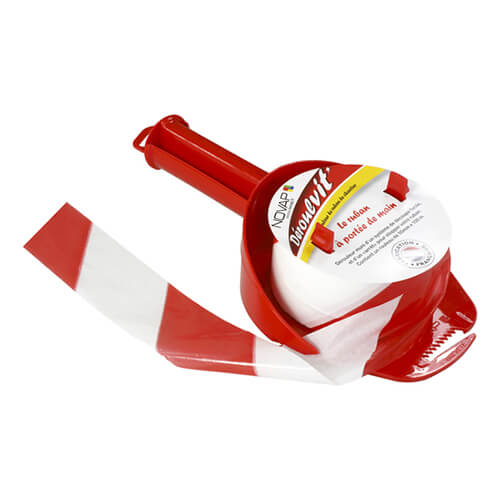 【廃番商品】標識テープ50mm×100m　赤/白　【ＮＯＶＡＰ ホルダー付き表示テープ ＳＰＥＥＤ ＴＡＰＥ［［Ｒ上］］用