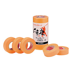 マスキングテープ12mm×18m　オレンジ　【カモ井 マスキングテープ （１０巻入）】