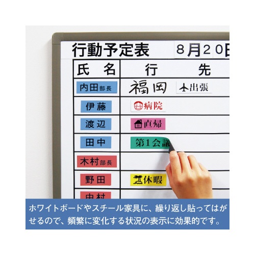 テプラ　ＰＲＯテープ　マグネット緑色１２ｍｍ黒文字