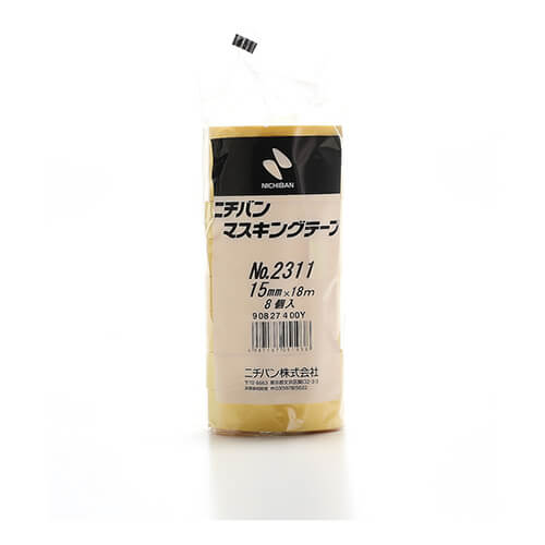 ニチバン マスキングテープ 2311H 15mm×18m 黄 2311H-15（8巻入）