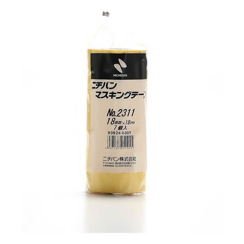 ニチバン マスキングテープ 2311H 18mm×18m 黄 2311H-18（7巻入）