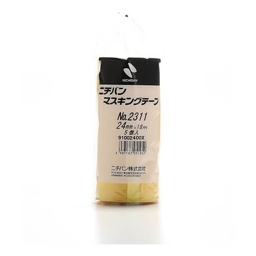ニチバン マスキングテープ 2311H 24mm×18m 黄 2311H-24（5巻入）