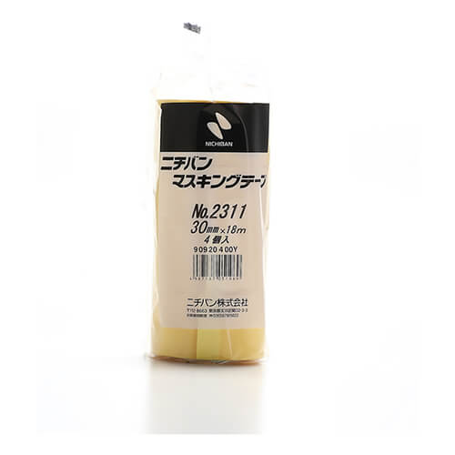 ニチバン マスキングテープ 2311H 30mm×18m 黄 2311H-30（4巻入）
