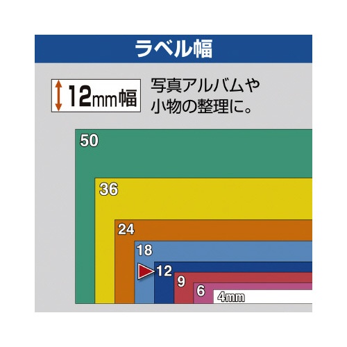 テプラ　ＰＲＯ　メタリック金ラベル１２ｍｍ黒字
