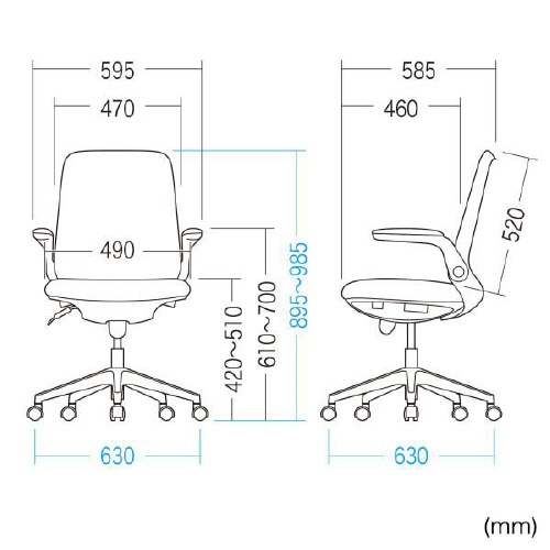 オフィスチェア　ＳＮＣ−Ｔ１６１ＢＫ