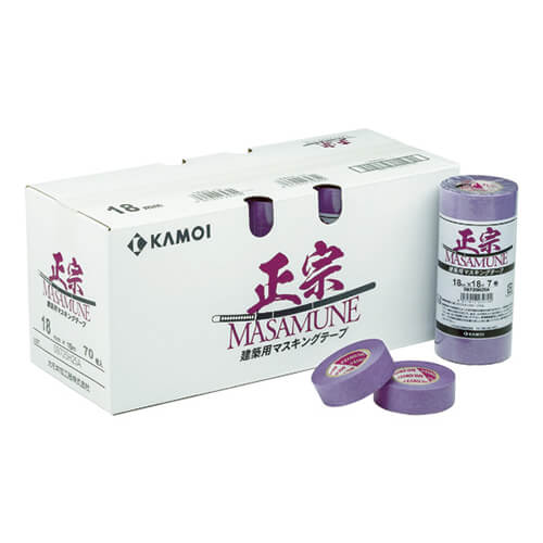 カモ井 マスキングテープ建築塗装 12mm×18m 紫 MASAMUNEJAN-12（10巻入）