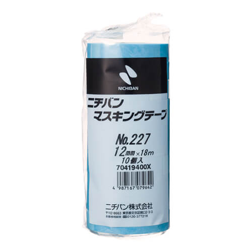 ニチバン マスキングテープ 227H 12mm×18m 青 227H-12（10巻入）