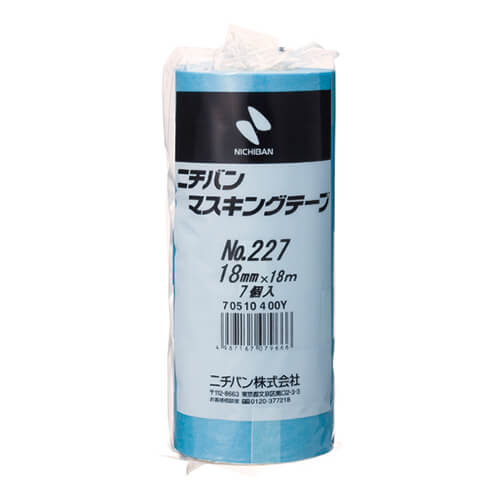 ニチバン マスキングテープ 227H 18mm×18m 青 227H-18（7巻入）
