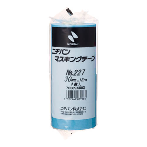 ニチバン マスキングテープ 227H 30mm×18m 青 227H-30（4巻入）
