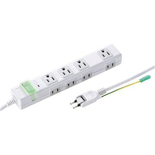 ＯＡタップ　８個口（３Ｐ×４＋２Ｐ×４個口）　２ｍ