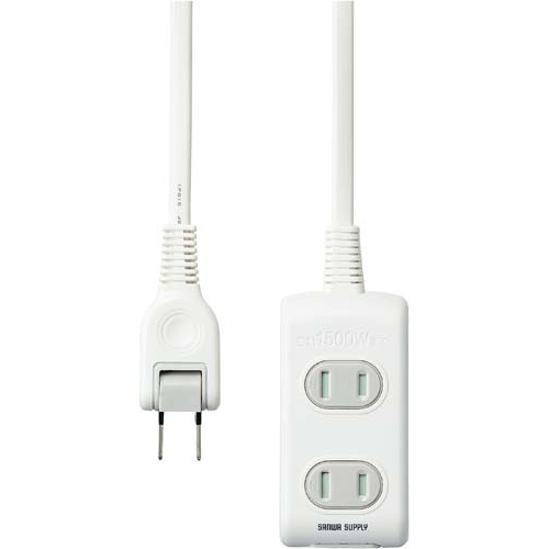 【廃番商品】ＯＡタップ　２Ｐ　３個口２ｍ　火災予防タップ×３