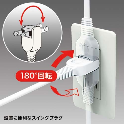 【廃番商品】ＯＡタップ　２Ｐ　３個口５ｍ　火災予防安全タップ