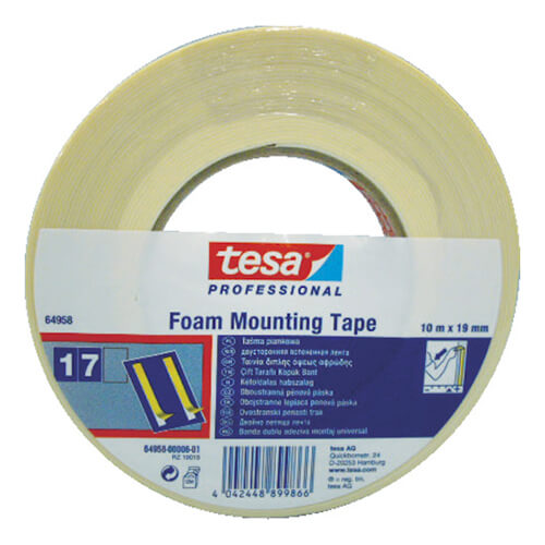 【廃番商品】マスキングテープ19mm×10m　白　【ｔｅｓａ 建築内装用パネルテープ】