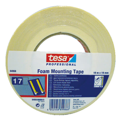 【廃番商品】マスキングテープ19mm×10m　白　【ｔｅｓａ 建築内装用パネルテープ】