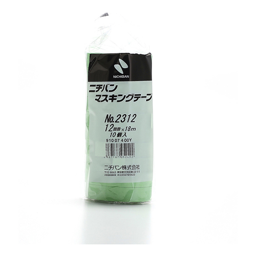 ニチバン マスキングテープ 2312H 12mm×18ｍ グリーン 2312H12（10巻入）
