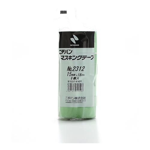ニチバン マスキングテープ 2312H 15mm×18ｍ グリーン 2312H15（8巻入）