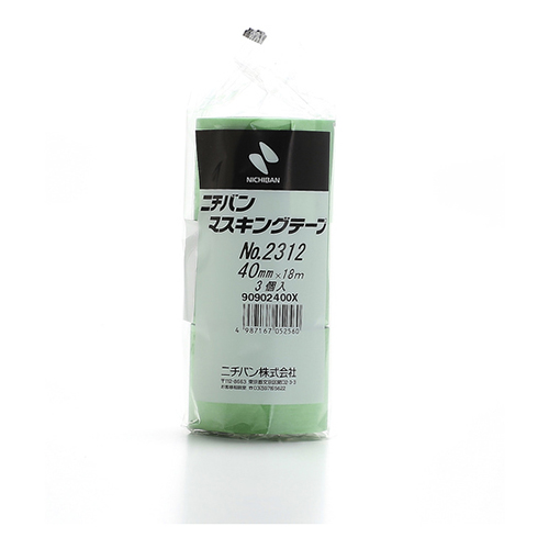 ニチバン マスキングテープ 2312H 40mm×18ｍ グリーン 2312H40（3巻入）