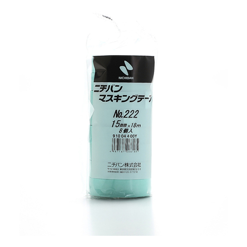 ニチバン マスキングテープ 222H 15mm×18ｍ ミントグリーン 222H15（8巻入）