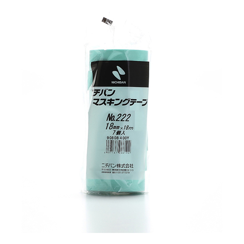 ニチバン マスキングテープ 222H 18mm×18ｍ ミントグリーン 222H18（7巻入）