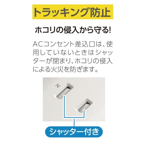 【廃番商品】ＡＣタップ＆ＵＳＢ　２＋２　１．０ｍ　雷ガード