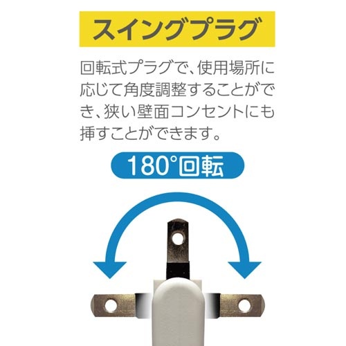 【廃番商品】ＡＣタップ＆ＵＳＢ　２＋２　１．０ｍ　雷ガード
