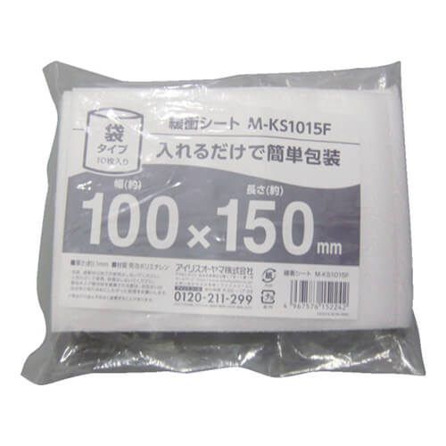 【廃番商品】シート緩衝材100mm×150mm　白　【ＩＲＩＳ ５７３１８１ 緩衝シート 袋タイプ １０枚入り】