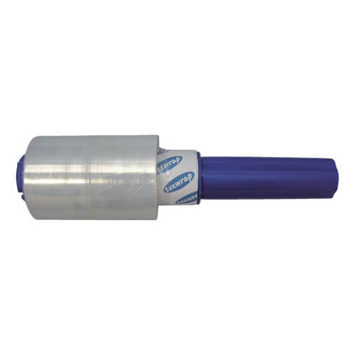 ストレッチフィルム100mm×150m　透明　【ユタカメイク ストレッチミニフィルム ホルダー付 １５μｘ１００ｍｍｘ１５０ｍ】