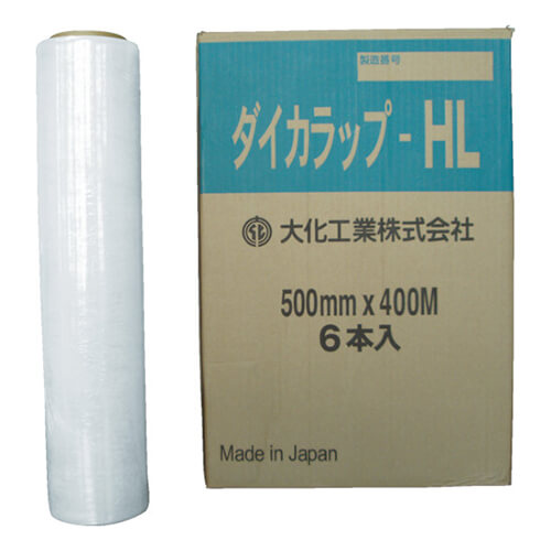 ストレッチフィルム500mm×400m　透明　【大化 ダイカラップ－ＨＬ】