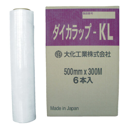ストレッチフィルム300mm×500m　透明　【大化 ダイカラップ－ＫＬ】