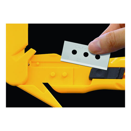 開梱用カッター160mm　黄　【ＯＬＦＡ セーフティ ラップカッター】