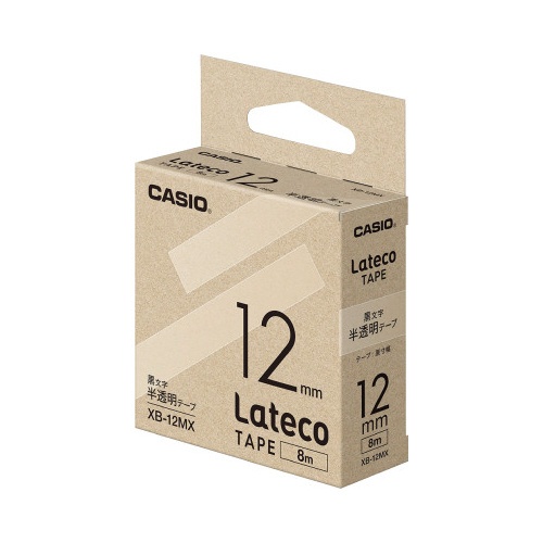 ＬＡＴＥＣＯ　半透明テープ　１２ｍｍ　黒文字