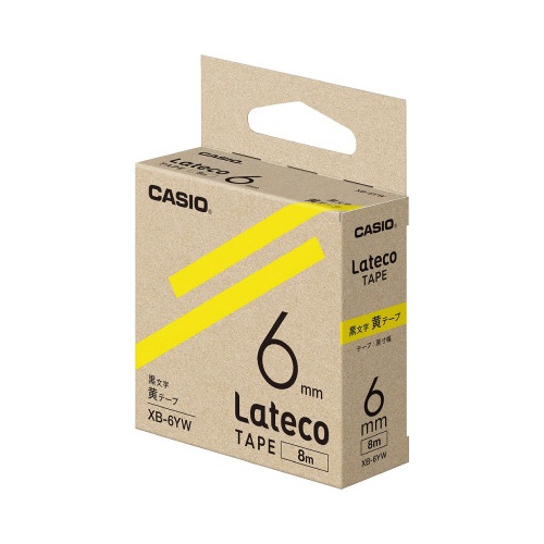 ＬＡＴＥＣＯ　黄色テープ　６ｍｍ　黒文字