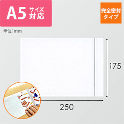 デリバリーパック 完全密封タイプ A5サイズ用 175×250mm（100枚入）PA-005T