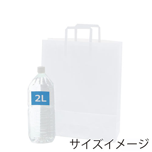 【特別価格】手提げ紙袋（白・平紐・幅320×マチ115×高さ400mm）