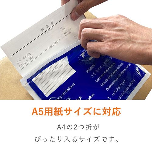 デリバリーパック 完全密封タイプ A5サイズ用 250×190mm（100枚入）PA-009T