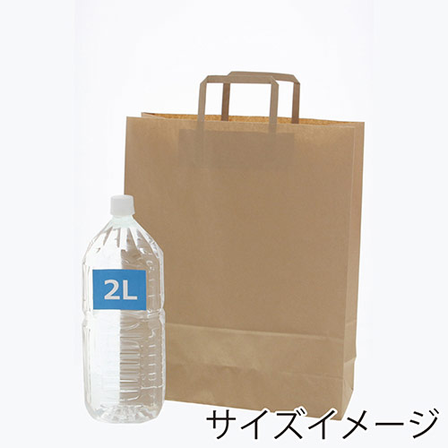 【特別価格】手提げ紙袋（茶・平紐・幅320×マチ115×高さ400mm）