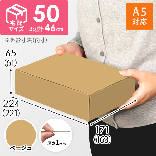 【ベージュ色】宅配60サイズ・N式ケース（A5サイズ）