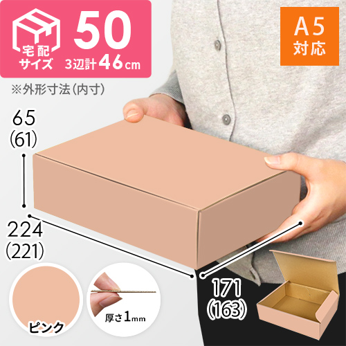 【ピンク色】宅配60サイズ・N式ケース(A5サイズ)<700枚>