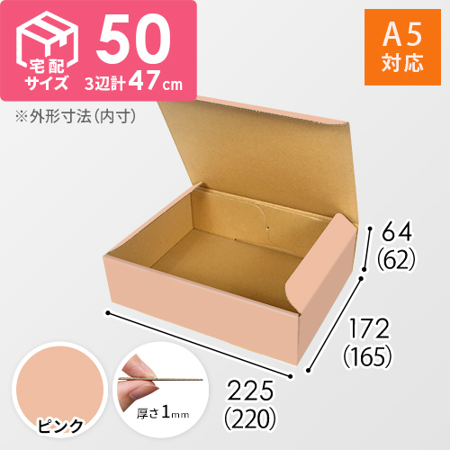 【ピンク色】宅配60サイズ・N式ケース（A5サイズ）