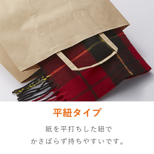手提げ紙袋（茶・平紐・幅260×マチ100×高さ310mm）