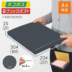 【紺色】厚さ2.5cm・N式ケース（A4サイズ・クロネコゆうパケット・クリックポスト）