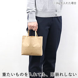 【特別価格】手提げ紙袋（茶・平紐・幅180×マチ60×高さ165mm）