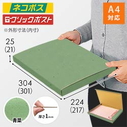【青菜色】厚さ2.5cm・N式ケース（A4サイズ・クロネコゆうパケット・クリックポスト）