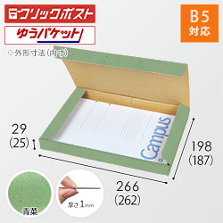 【青菜色】厚さ3cm・N式ケース（B5サイズ・クリックポスト・ゆうパケット）