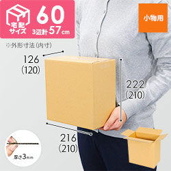 【小型】宅配60サイズ・ダンボール箱（210×120×210mm）
