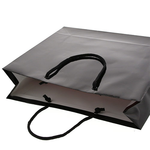 手提げ紙袋（黒 ツヤあり・PP紐・幅330×マチ100×高さ300mm）