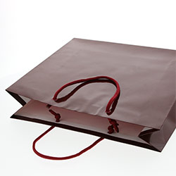 手提げ紙袋（エンジ・ツヤあり・幅330×マチ100×高さ300mm