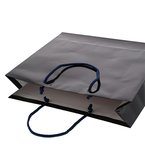 手提げ紙袋（紺 ツヤあり・PP紐・幅330×マチ100×高さ300mm）