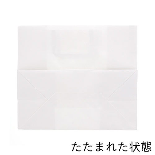 手提げ紙袋（白・平紐・幅320×マチ160×高さ280mm）