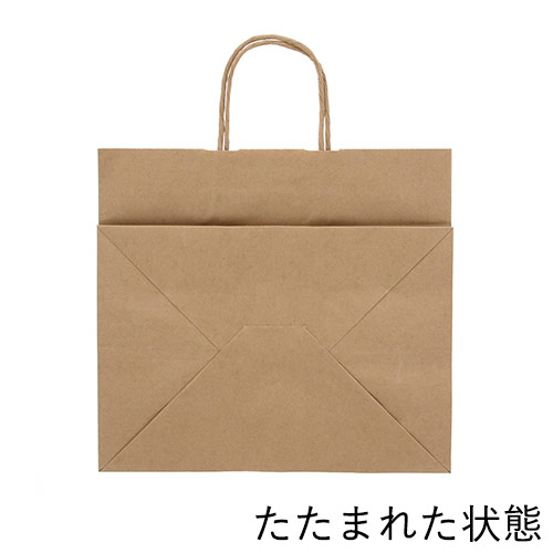 手提げ紙袋（茶・丸紐・幅300×マチ210×高さ275mm）